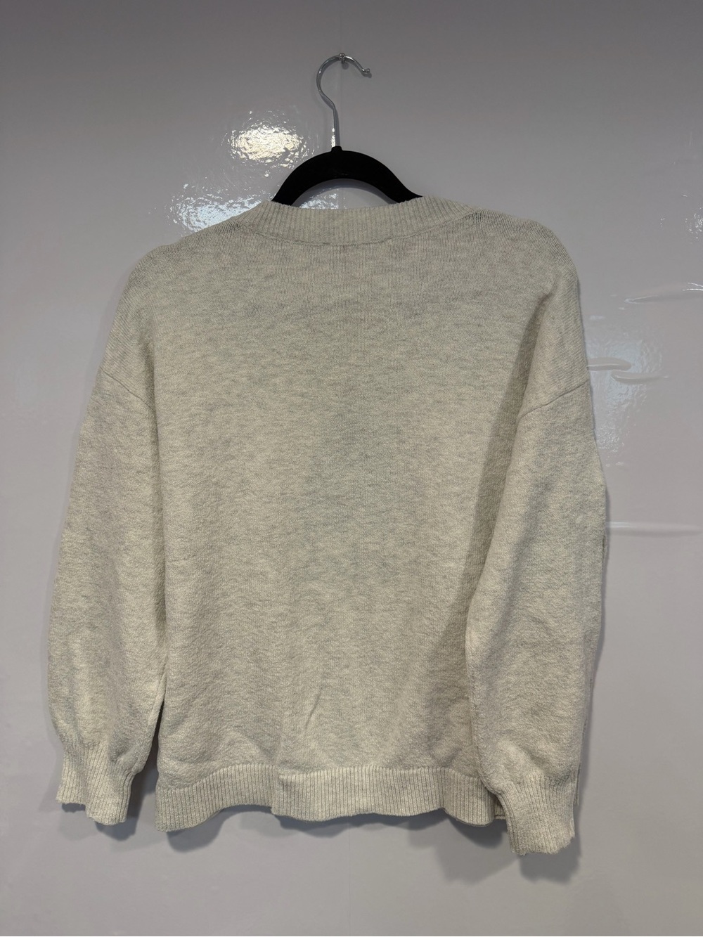 LOFT Christmas Penguin Cream‎ Knit Crewneck Sweater - Picture 4 of 4